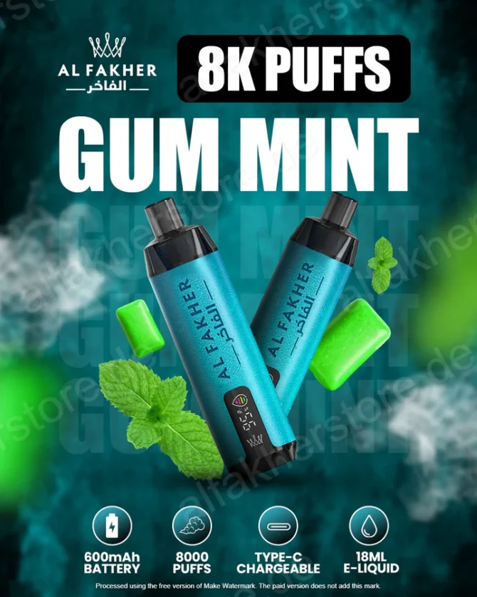 Al Fakher Crown Bar Pro 8000 Gum Mint