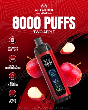 Al Fakher Vape 8000 Dual Two Apple